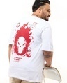 Shop Men's White Ghost Rider Graphic Printed Oversized Plus Size T-shirt-Front