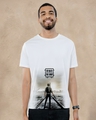 Shop Men's White Go Back to the Lobby Graphic Printed Cotton T-shirt-Front