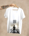 Shop Men's White Go Back to the Lobby Graphic Printed Cotton T-shirt-Design