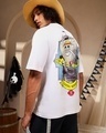 Shop Men's White Going Merry Graphic Printed Oversized T-shirt-Front