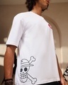 Shop Men's White Going Merry Graphic Printed Oversized T-shirt