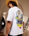 Shop Men's White Going Merry Graphic Printed Oversized T-shirt-Front