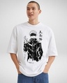 Shop Men's White Gojo Satoru Sume-E Graphic Printed Oversized T-shirt-Design