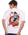 Shop Men's White Goku Graphic Printed Oversized T-shirt-Front