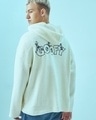 Shop Men's White Goofy Graphic Printed Oversized Hoodies-Front