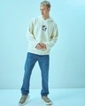 Shop Men's White Goofy Graphic Printed Oversized Hoodies