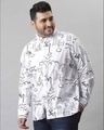 Shop Men's White Graphic Design Stylish Full Sleeve Casual Shirt-Design