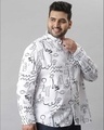 Shop Men's White Graphic Design Stylish Full Sleeve Casual Shirt-Full
