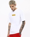 Shop Men's White Human Emotions Graphic Printed Oversized T-shirt-Design