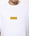 Shop Men's White Human Emotions Graphic Printed Oversized T-shirt