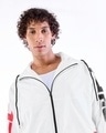 Shop Men's White Typography Oversized Windcheater Jacket