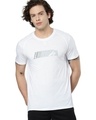 Shop Men's White Graphic Printed Slim Fit T-shirt-Front