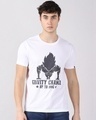 Shop Men's White Anime Gravity Chamber Graphic Printed T-shirt-Front