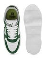 Shop Men's White & Green Color Block Sneakers