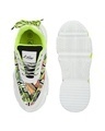 Shop Men's White & Green Printed Sneakers
