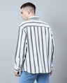 Shop Men's White & Green Striped Oversized Shirt-Full