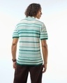 Shop Men's White & Green Striped Flatknit Shirt-Full