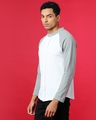 Shop Men's White & Grey Color Block Cotton Shirt-Full