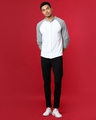 Shop Men's White & Grey Color Block Cotton Shirt
