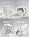 Shop Men's White & Grey Color Block High Top Sneakers-Full