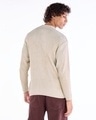 Shop Men's Beige Textured Oversized Sweater-Full