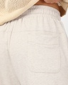 Shop Men's Light Beige Melange Hogwarts Printed Oversized Joggers