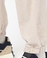 Shop Men's Light Beige Melange Hogwarts Printed Oversized Joggers