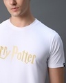 Shop Men's White Harry Potter Logo Graphic Printed T-shirt