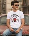 Shop Men's White Hell Fire Club Graphic Printed T-shirt-Front