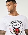 Shop Men's White Hell Fire Club Graphic Printed T-shirt