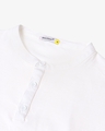 Shop Men's White Henley Plus Size T-shirt