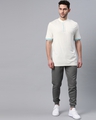 Shop Men's White Henley Slim Fit T-shirt-Full