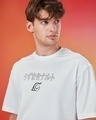 Shop Men's White Hidden Leaf Naruto Graphic Printed Oversized T-shirt