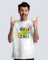 Shop Men's White Holi Ki Toli Cotton T-shirt-Front