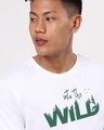 Shop Men's White Into The Wild Graphic Printed T-shirt