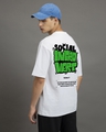 Shop Men's White Introvert Typography Oversized T-shirt-Front