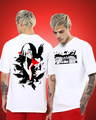 Shop Men's White Itachi Uchiha Naruto Graphic Printed Oversized T-shirt-Front