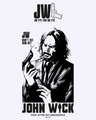 Shop Men's White John Wick 4/1 Graphic Printed T-shirt