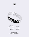 Shop Men's White Karma Circle Typography Oversized Fit Hoodie T-shirt