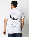 Shop Men's White Karma Circles Typography Plus Size T-shirt-Design