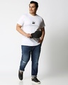 Shop Men's White Karma Circles Typography Plus Size T-shirt-Full