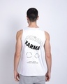 Shop Men's White Karma Circles Typography Vest-Design