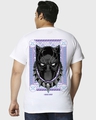 Shop Men's White King Black Panther Graphic Printed Oversized Plus Size T-shirt-Design