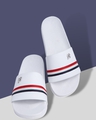 Shop Men's White Latest Flip Flops & Sliders-Front