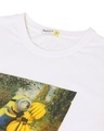 Shop Men's White Le Minion Graphic Printed T-shirt