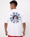 Shop Men's White Less Anxiety Graphic Printed Oversized T-shirt-Design
