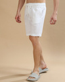 Shop Men's White Linen Shorts-Design
