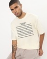Shop Men's White List of Things Typography Oversized T-shirt-Front