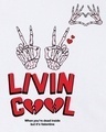 Shop Men's White Living Cool Graphic Printed Oversized T-shirt