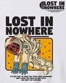 Shop Men's White Lost in Nowhere Graphic Printed Oversized T-shirt